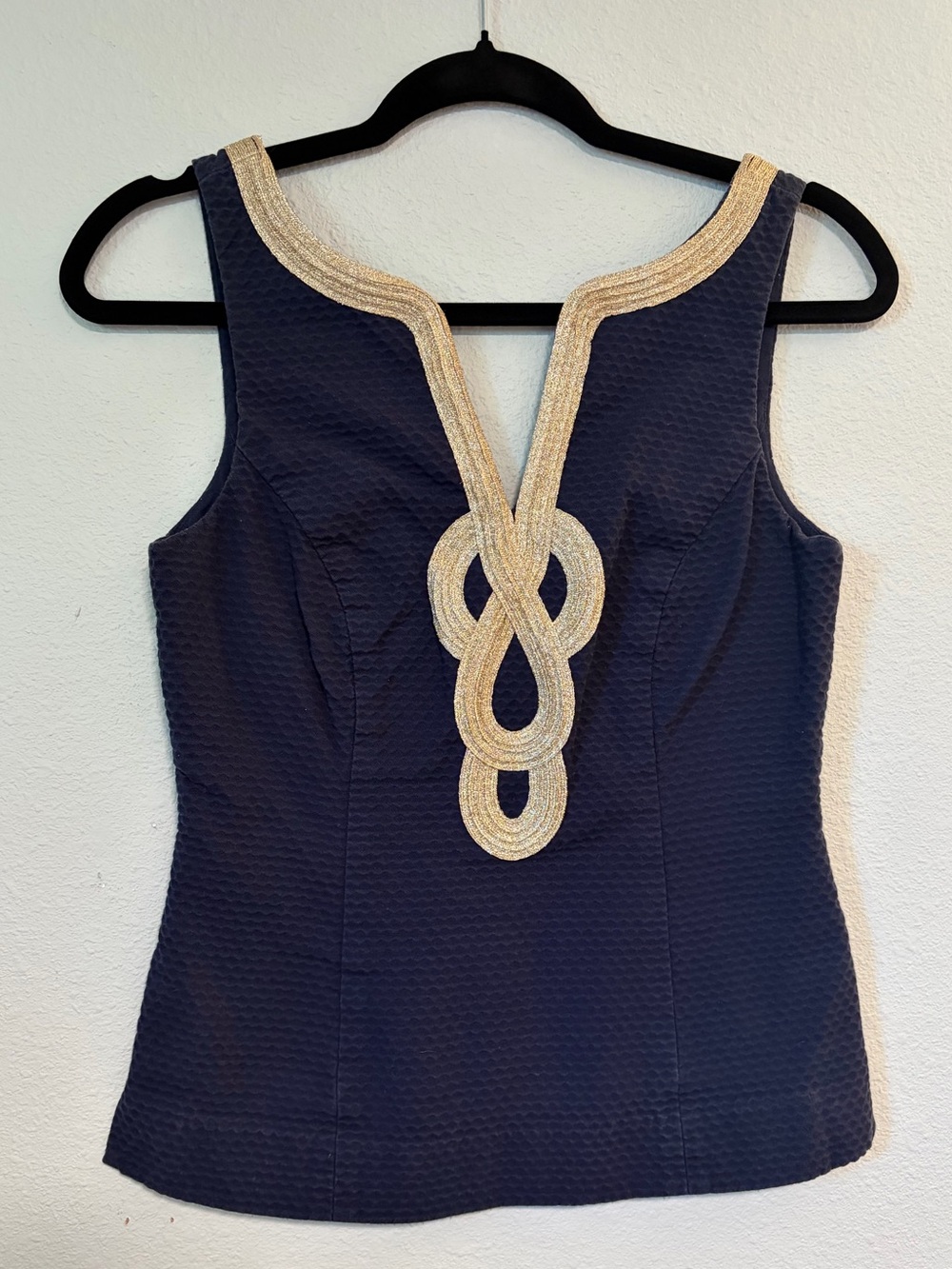 Lilly Pulitzer - Navy & Gold Janice Top
